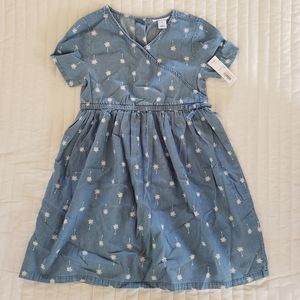 5T Old Navy NWT denim palm tree dress